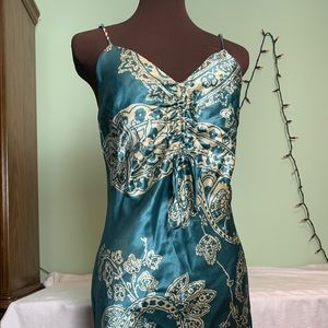Zara Satin Effect Paisley Dress